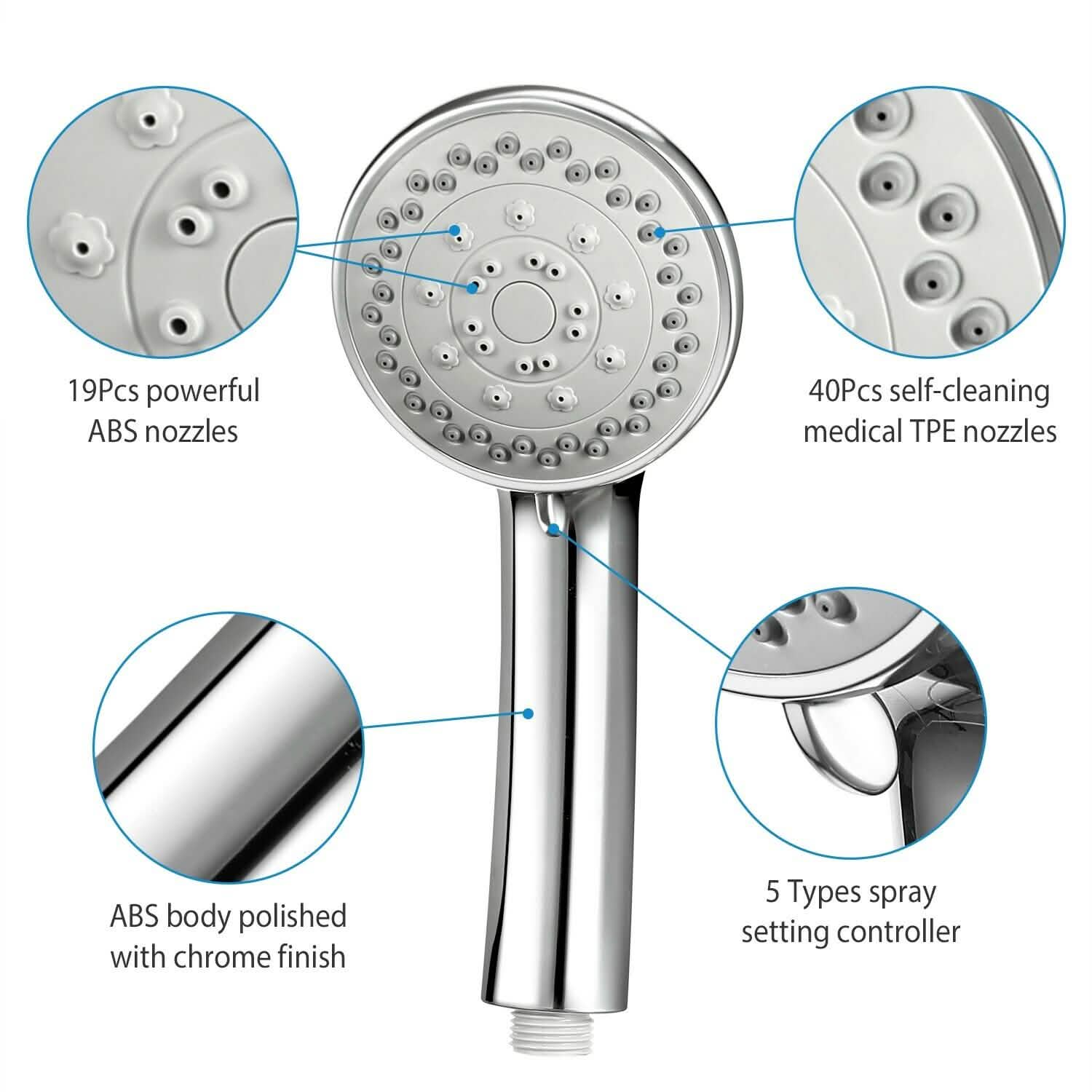 iMountek Handheld Stainless Shower Hand Bath - DailySale