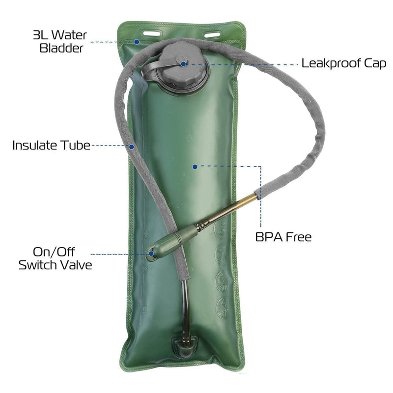 iMountek Tactical Hydration Pack 3L Water Bladder Sports & Outdoors - DailySale