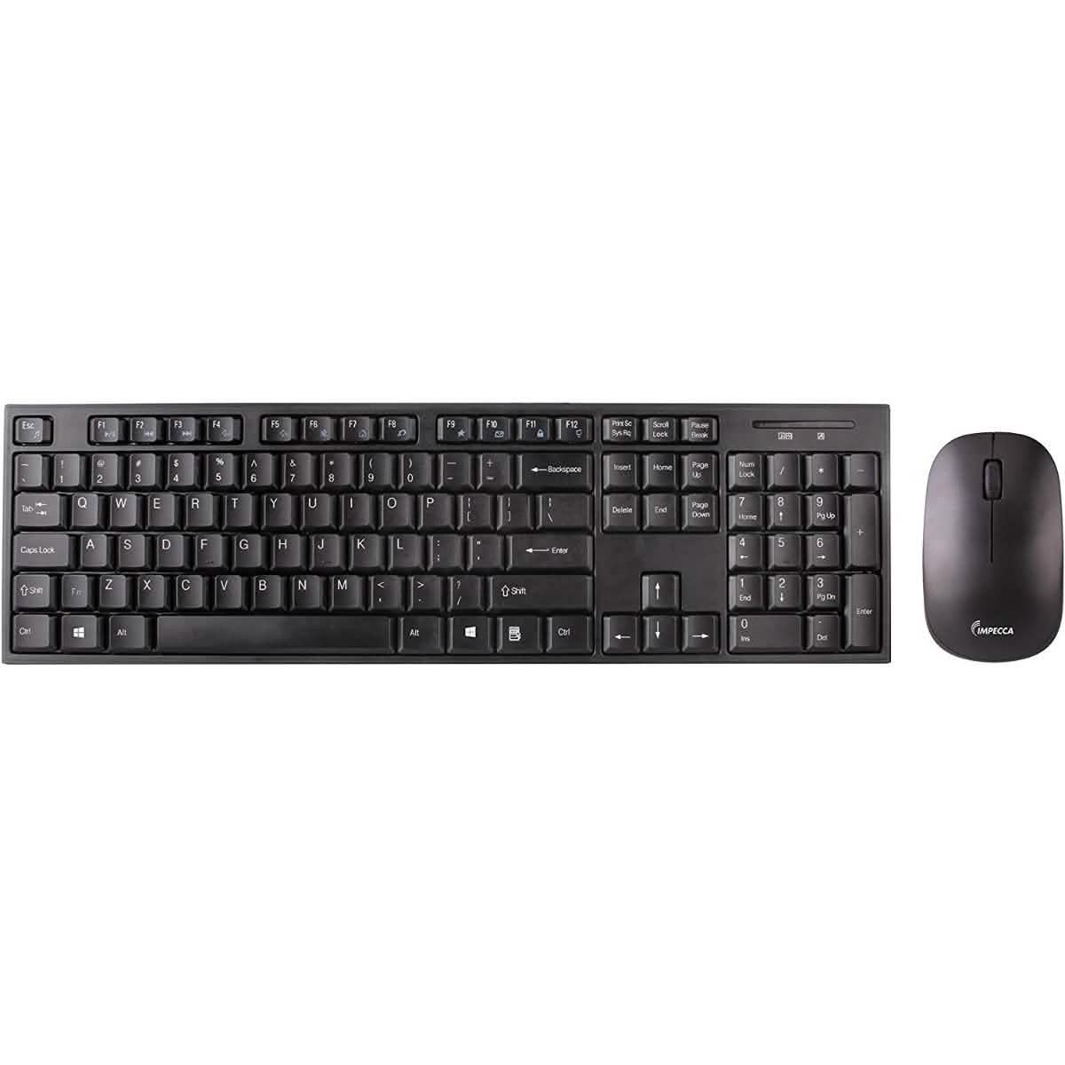 Impecca Wireless Keyboard and Mouse Combo Tablets & Computers Black - DailySale