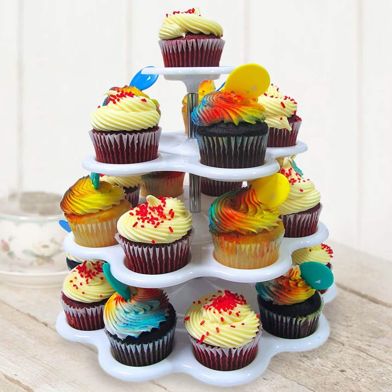 Imperial 4 Tier Plastic Cupcake/Dessert Stand Kitchen Essentials - DailySale