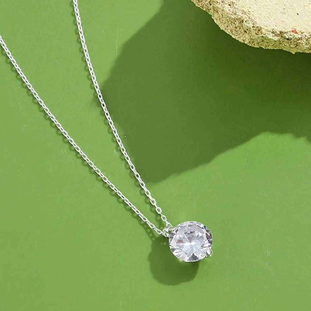 INALIS 925 Sterling Silver Pendant Dazzling 5A Clear Cubic Zirconia Romantic Necklaces Necklaces - DailySale