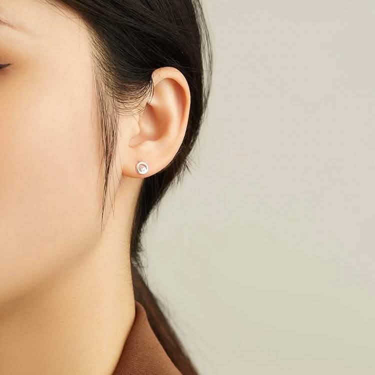 INALIS Fine Silver Stud Earrings Full Clear Cubic Zirconia Star Small Earring Earrings - DailySale