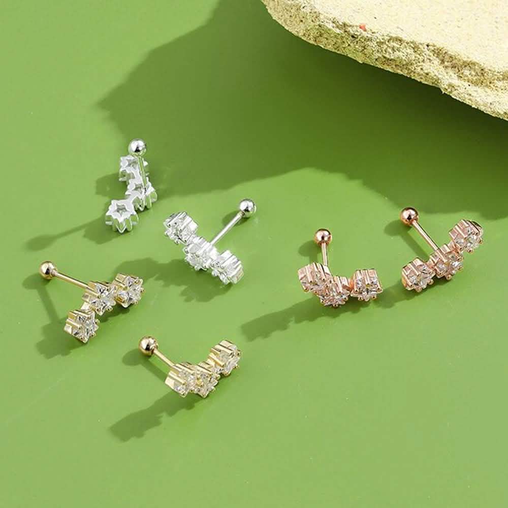 INALIS Romantic Star 925 Sterling Silver Stud Earrings Earrings - DailySale