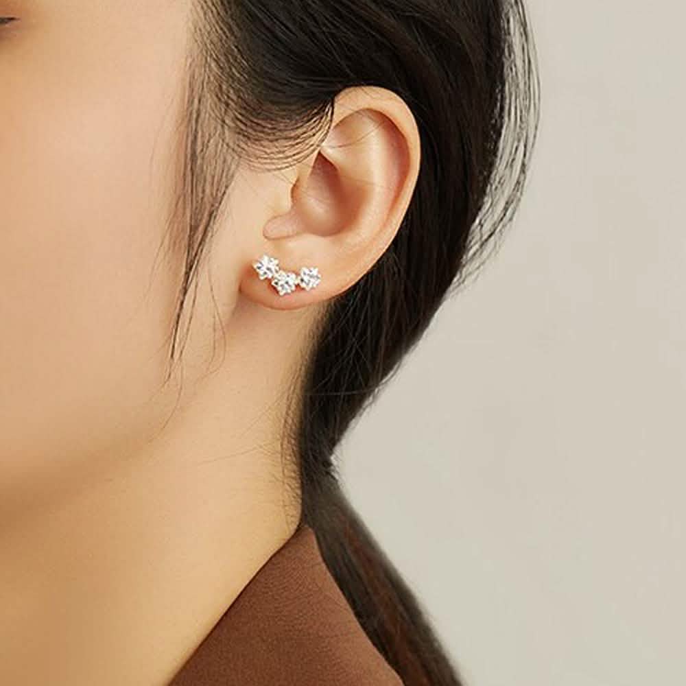 INALIS Romantic Star 925 Sterling Silver Stud Earrings Earrings - DailySale