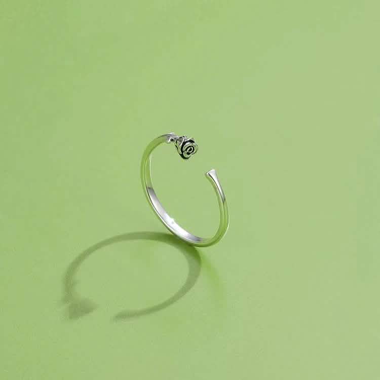 INALIS Rose Shape Adjustable Flower Ring Rings - DailySale
