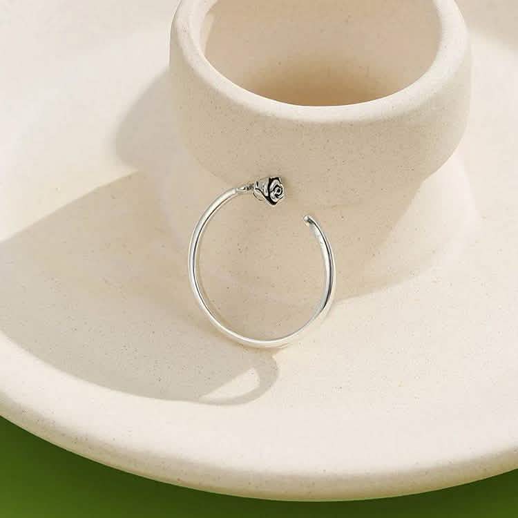 INALIS Rose Shape Adjustable Flower Ring Rings - DailySale