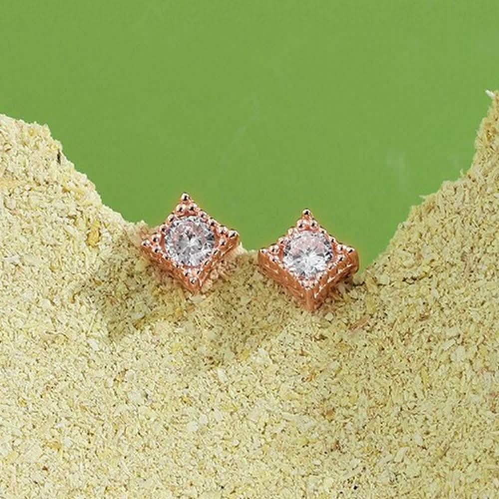 INALIS Square Shape 925 Sterling Silver Small Stud Earrings Earrings - DailySale