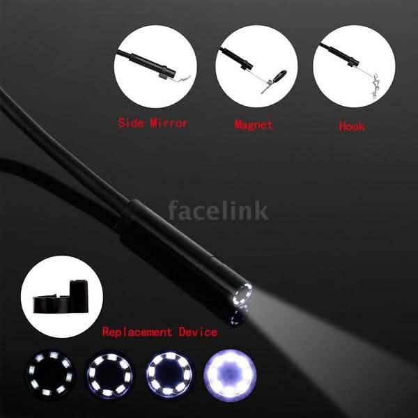 Industrial Endoscope Borescope Inspection Camera Built-in Cameras & Drones - DailySale