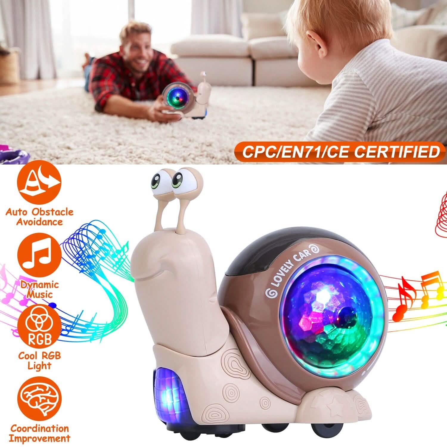 Infant Interaction Toy Automatic Obstacle Avoidance with Music Toys & Games - DailySale