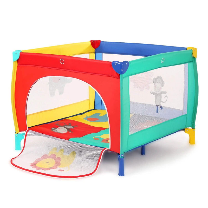 Infant Toddler Foldable Playpen Playard Mattress Safety Rail Fence Baby - DailySale