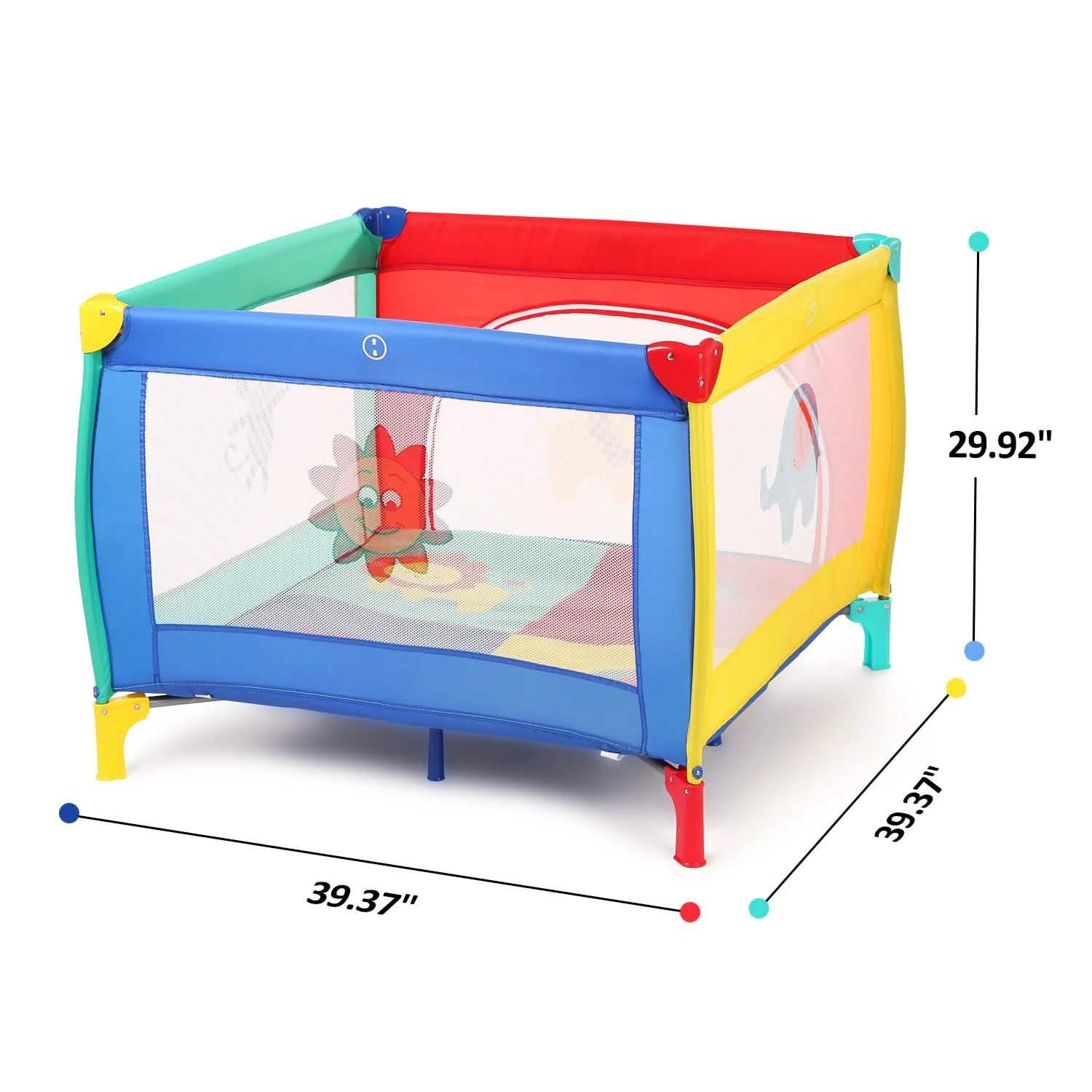 Infant Toddler Foldable Playpen Playard Mattress Safety Rail Fence Baby - DailySale