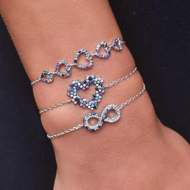 Infinity Colored CZ Bracelet Bracelets - DailySale