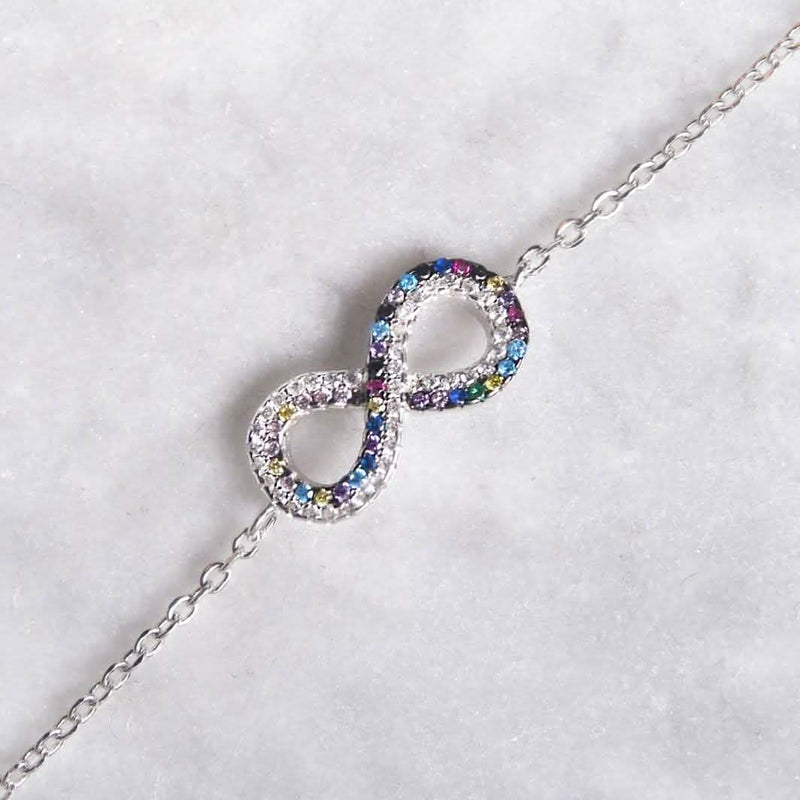 Infinity Colored CZ Bracelet Bracelets - DailySale