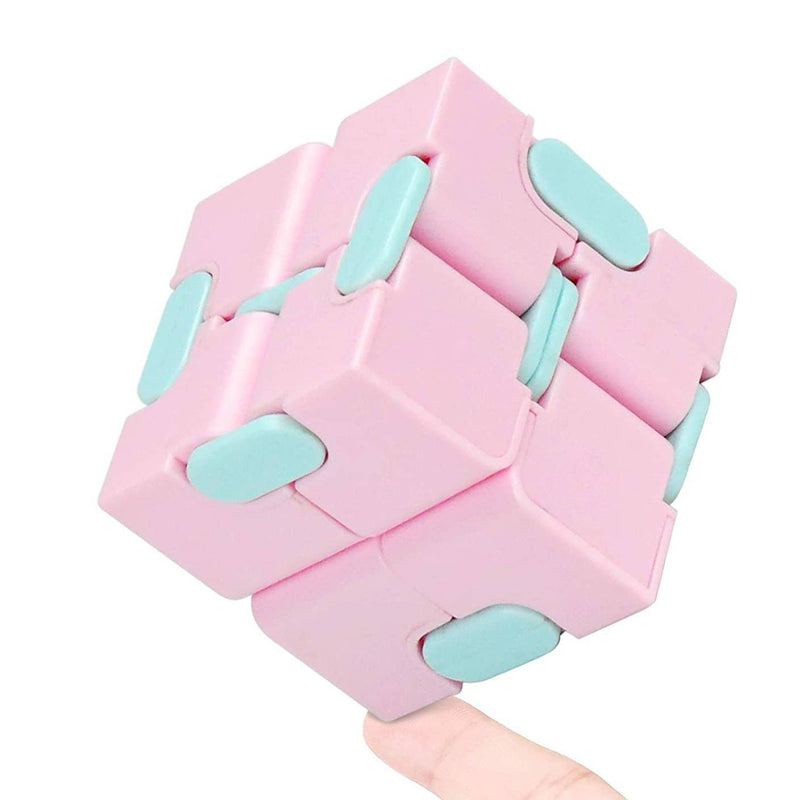 Infinity Cube Fidget Toy Stress Relieving Fidgeting Game Wellness Pink - DailySale