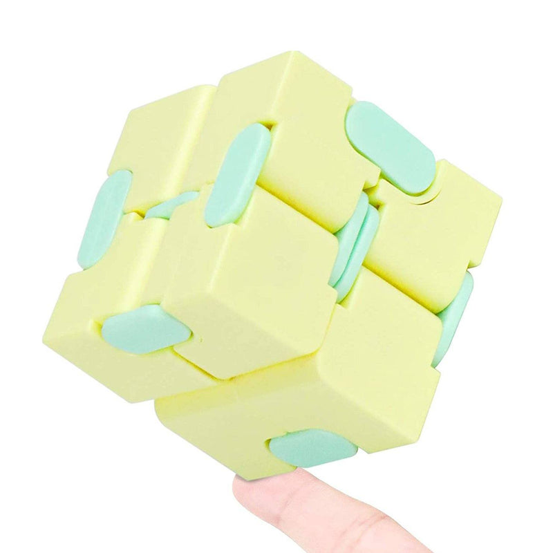 Infinity Cube Fidget Toy Stress Relieving Fidgeting Game Wellness Yellow - DailySale