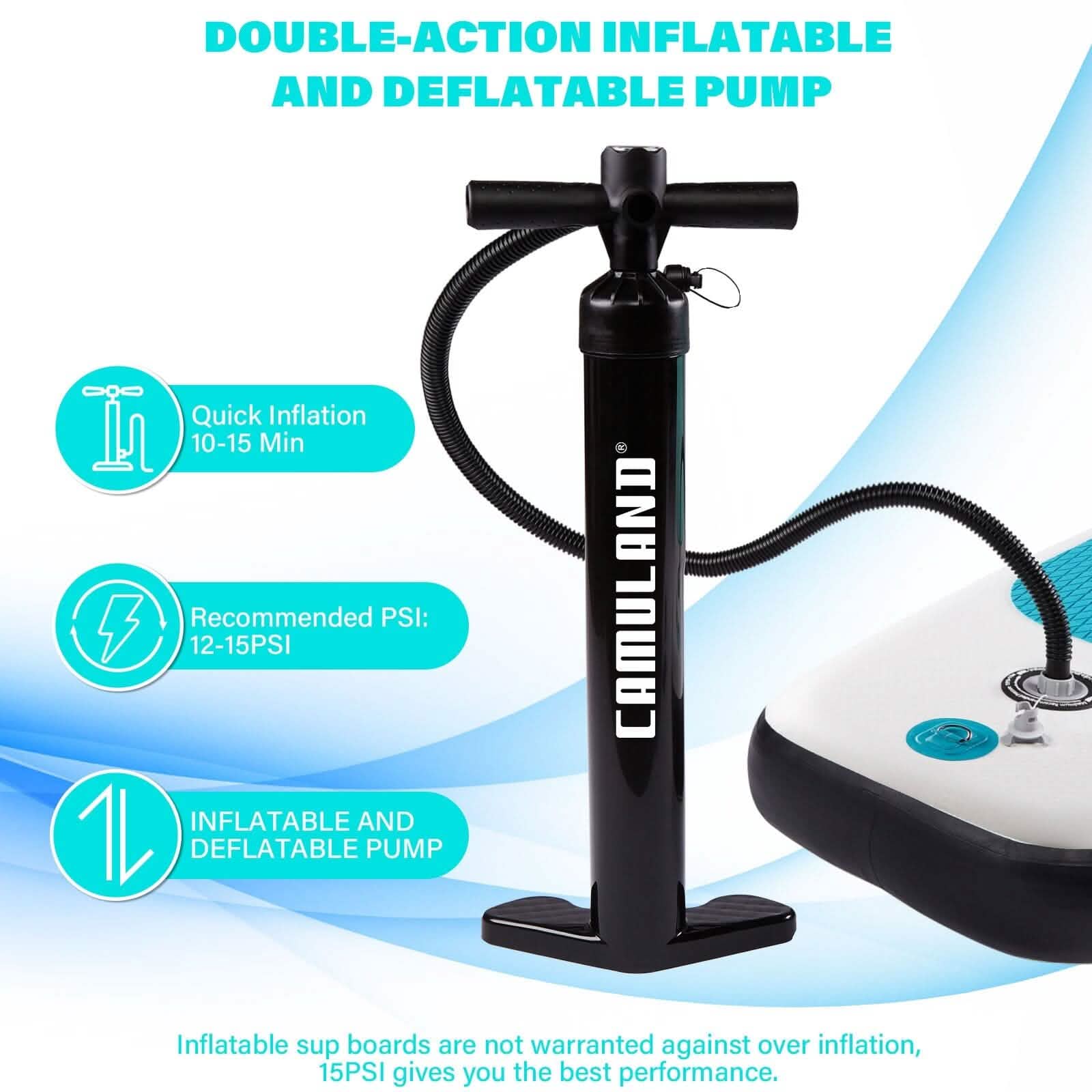 Inflatable Paddle Board Stand up Adults with Adjustable Paddle and Removable Fin Orange Sports & Outdoors - DailySale