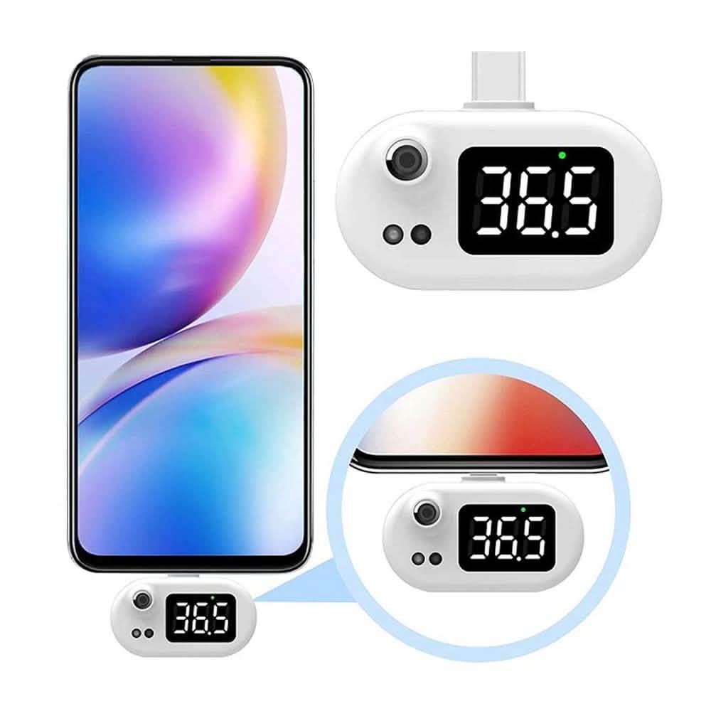 Infrared Thermometer for Apple Lightning or Android USB-C Face Masks & PPE - DailySale