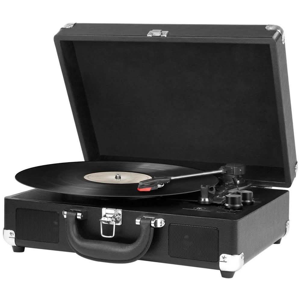 Innovative Technology Nostalgic 3-Speed Vintage Suitcase Turntable Gadgets & Accessories - DailySale