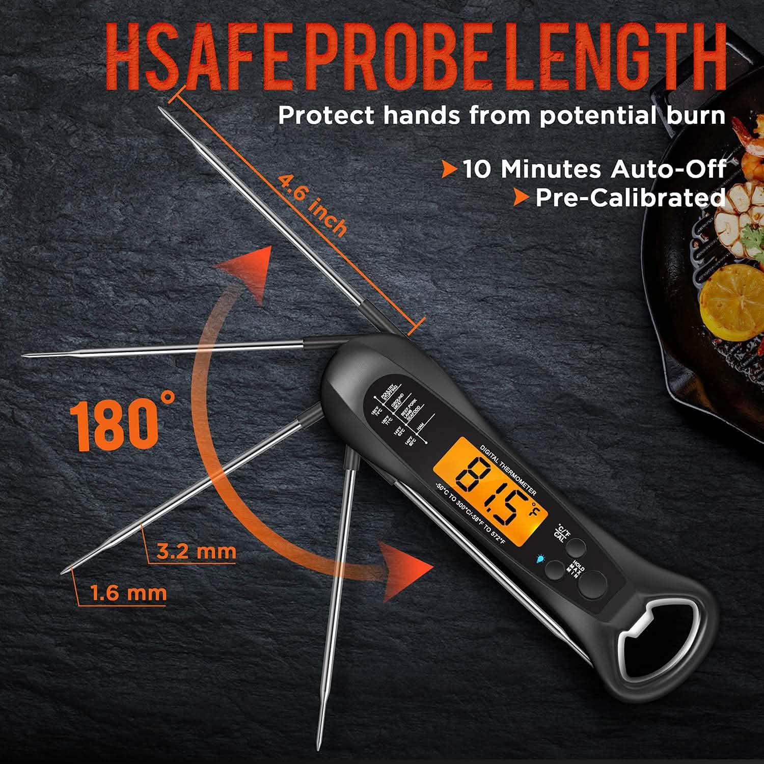 Instant Read Meat Thermometer for Cooking Kitchen Tools & Gadgets - DailySale