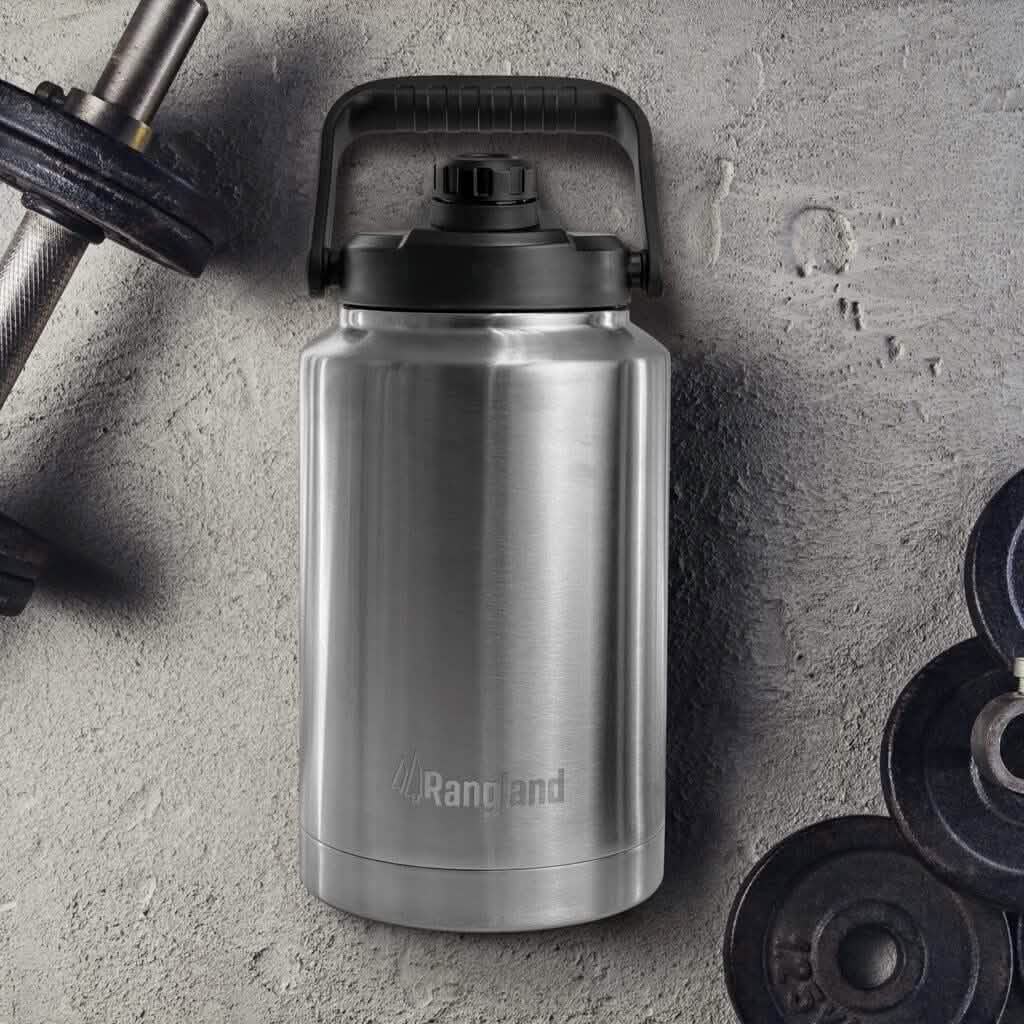 Insulated 1 Gallon Stainless Steel Wide Mouth Growler with Tactical Carrying Bag Sports & Outdoors - DailySale