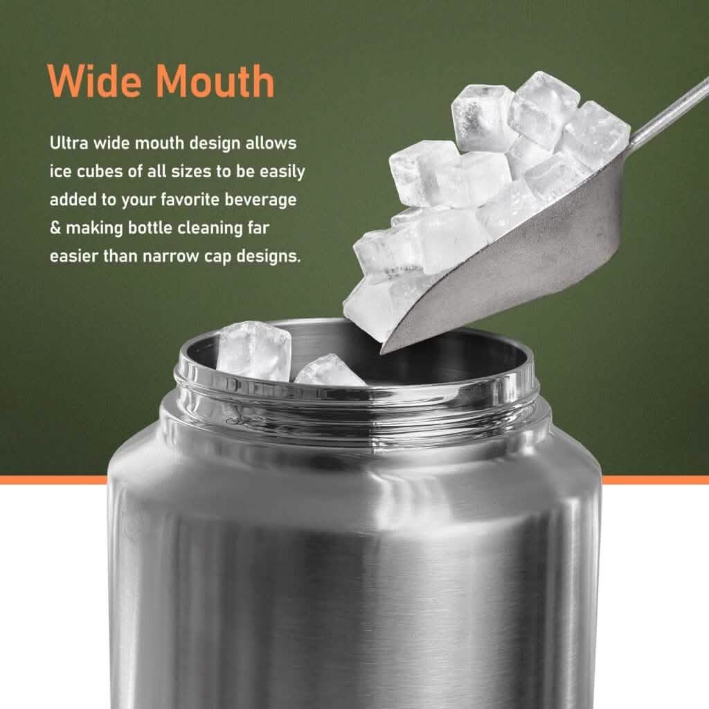 Insulated 1 Gallon Stainless Steel Wide Mouth Growler with Tactical Carrying Bag Sports & Outdoors - DailySale