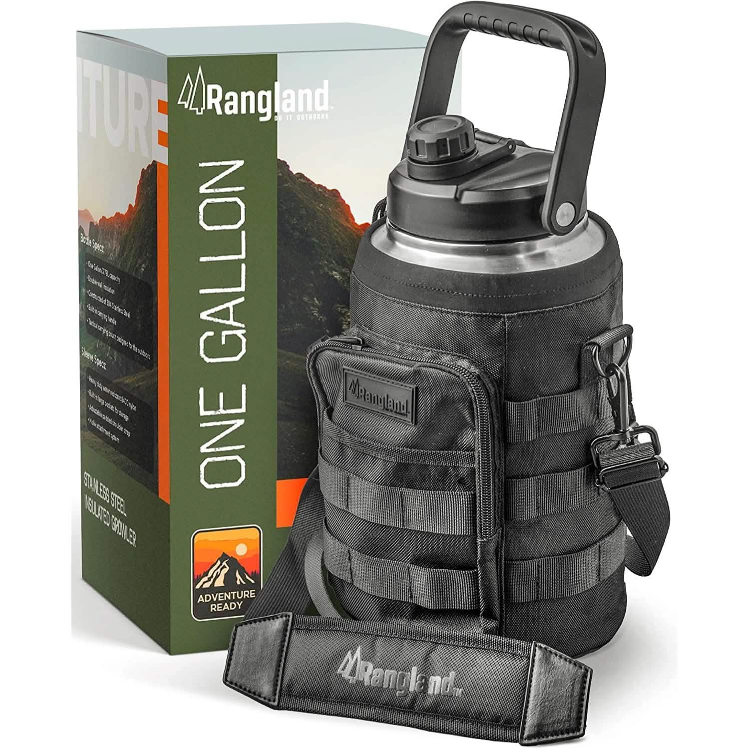 Insulated 1 Gallon Stainless Steel Wide Mouth Growler with Tactical Carrying Bag Sports & Outdoors - DailySale