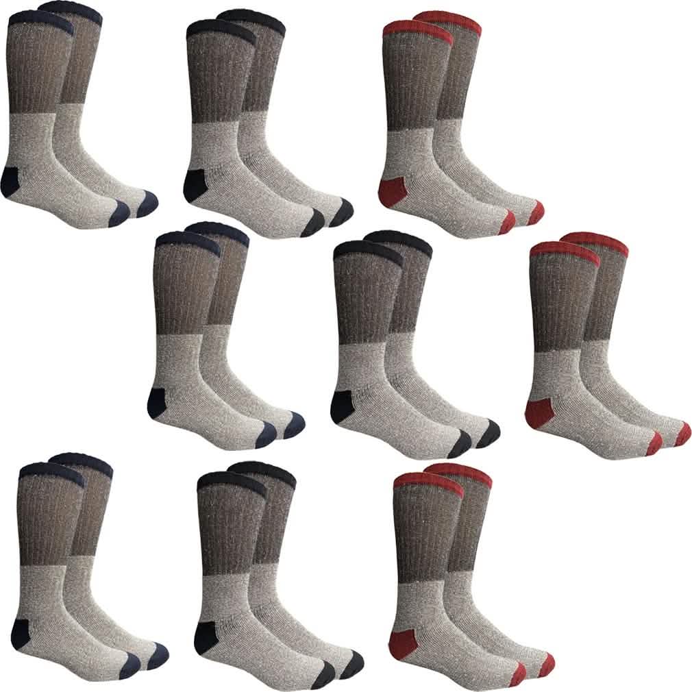 Insulated Thermal Cotton Cold Weather Crew Socks for Men or Women -9_Pack-Women Women's Apparel - DailySale