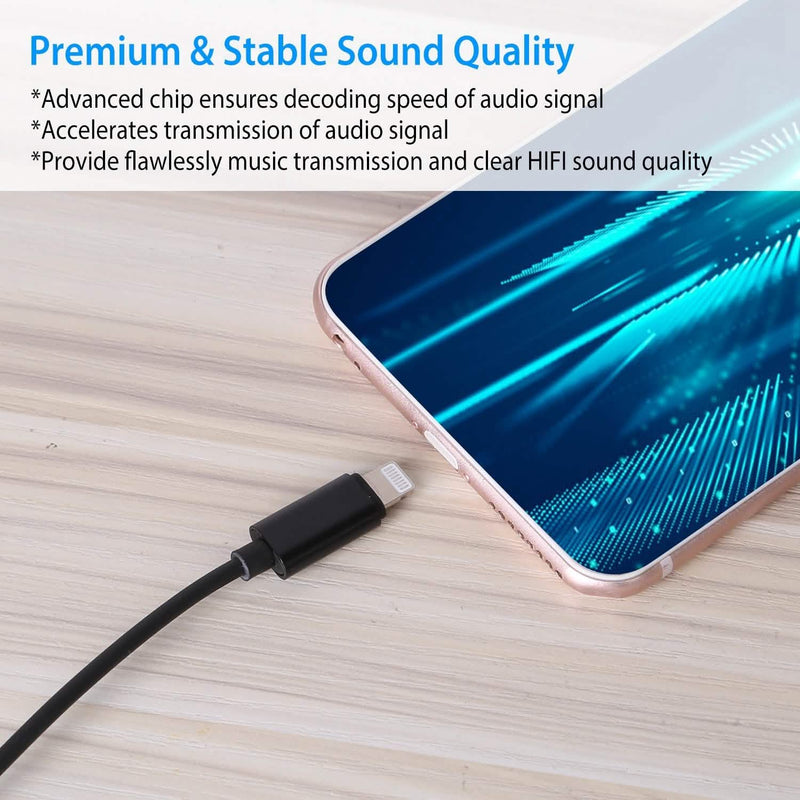 iOS 8 Pin to 3.5mm Aux Audio Adapter Cord Mobile Accessories - DailySale
