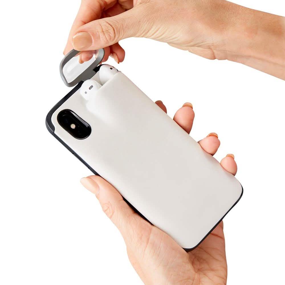 iPhone Case With AirPods Holder Phones & Accessories White iPhone 7/8 - DailySale