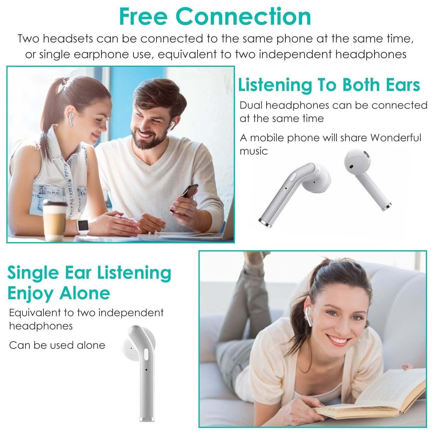 IPX5 Waterproof Wireless 5.0 TWS Earbuds Headphones & Audio - DailySale