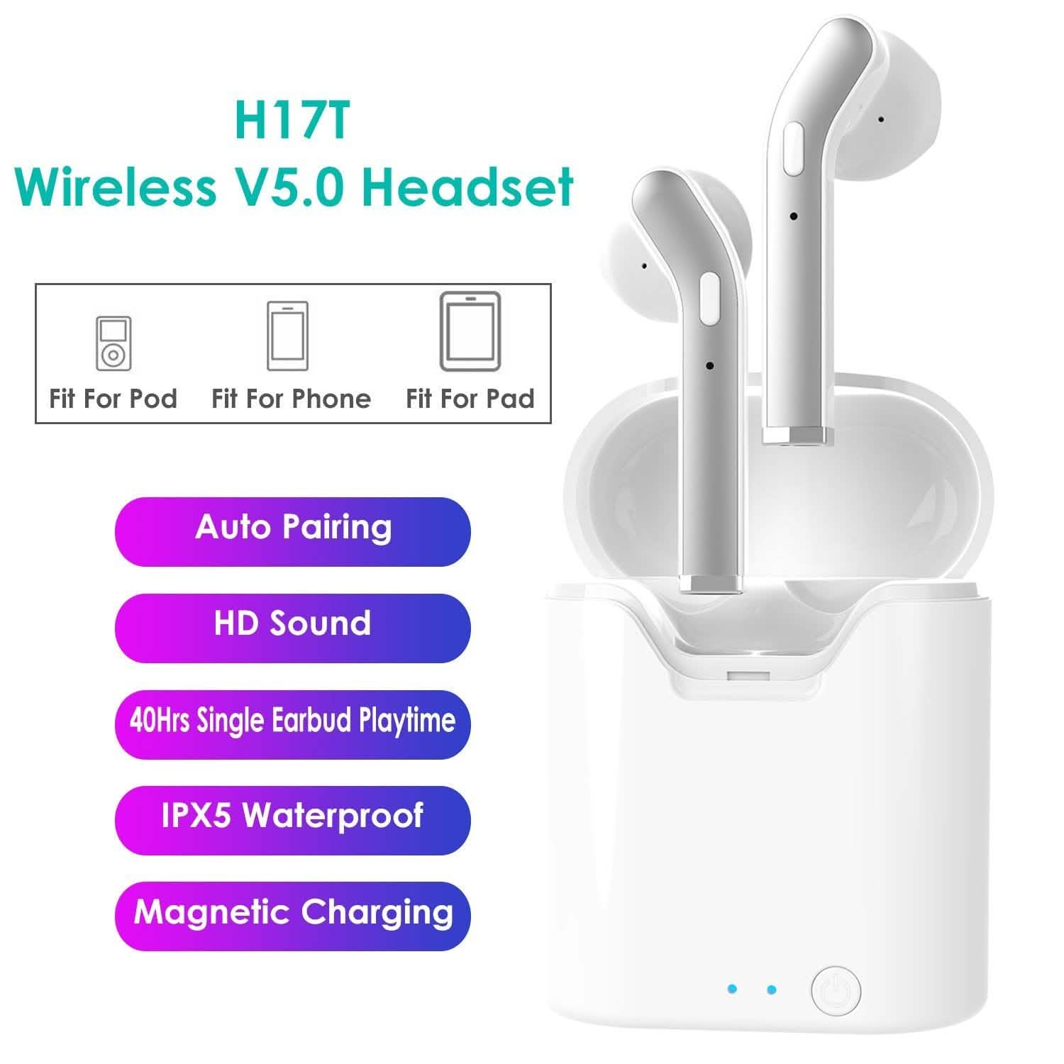IPX5 Waterproof Wireless 5.0 TWS Earbuds Headphones & Audio - DailySale