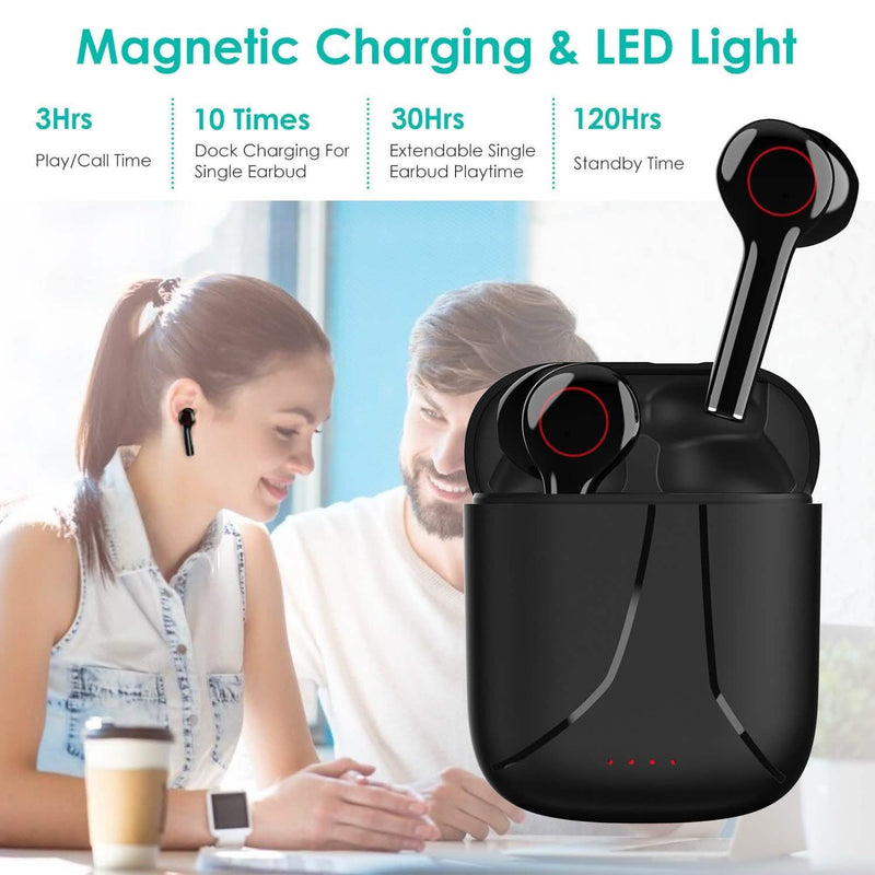 IPX5 Waterproof Wireless 5.0 TWS Earbuds Wireless Headset with Mic Headphones & Audio - DailySale