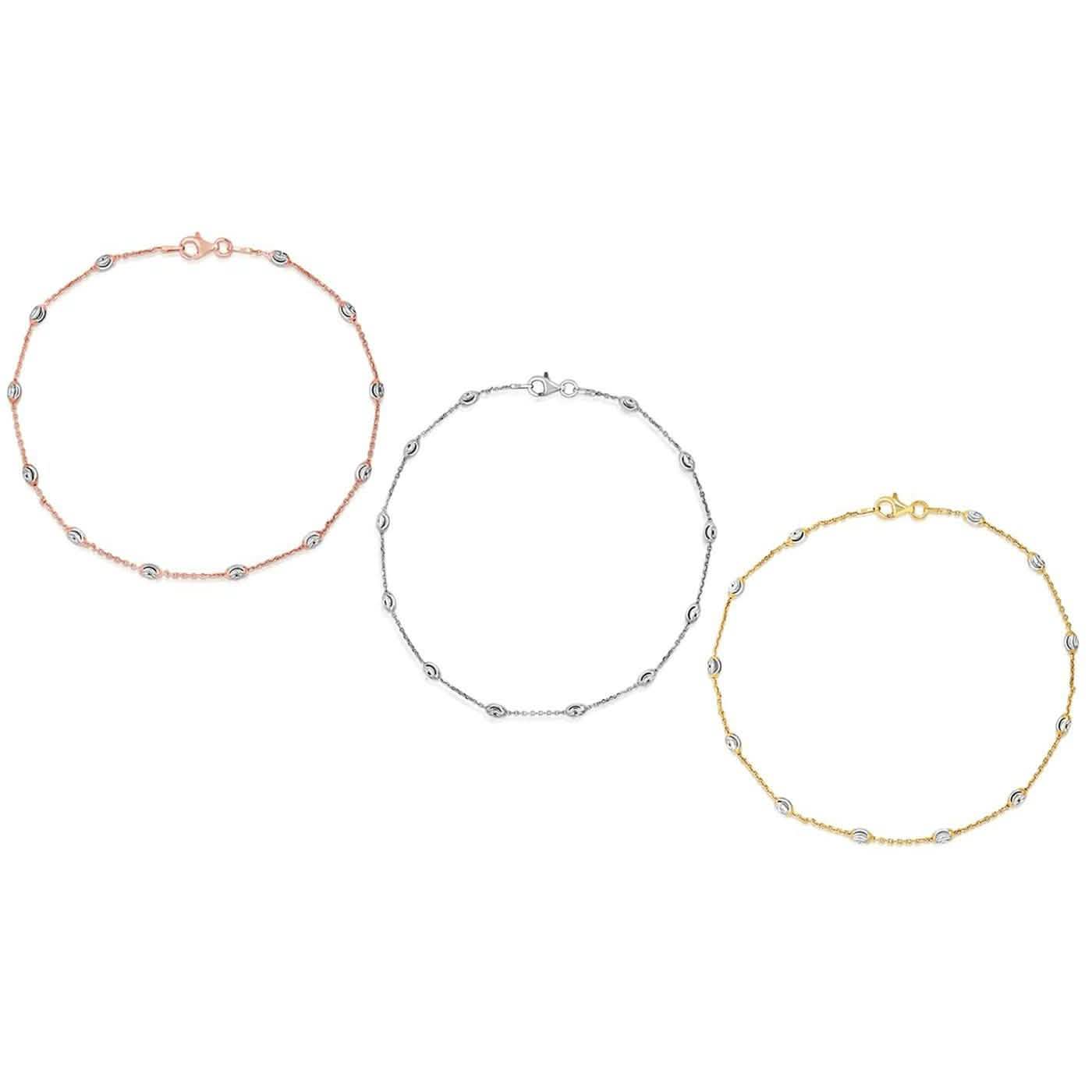 Italian Sterling Silver 10" Anklets Bracelets - DailySale