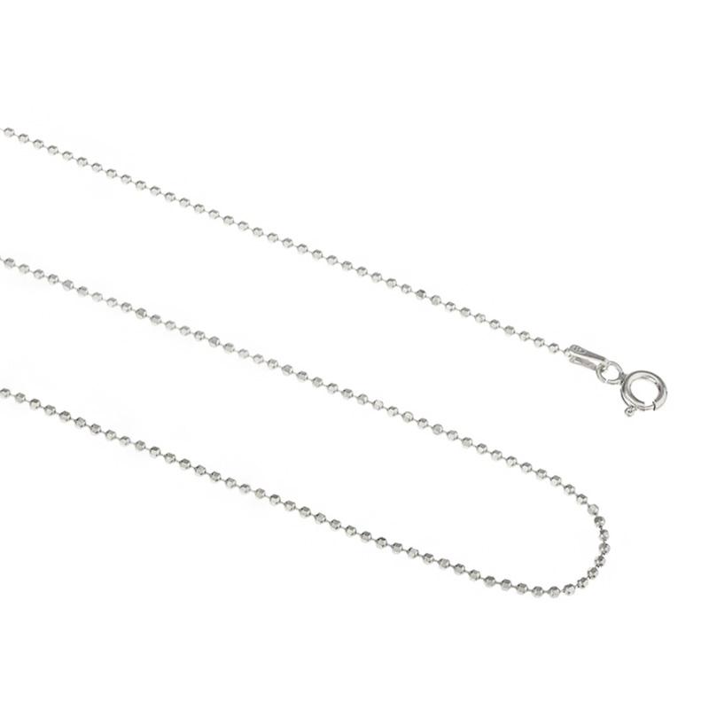 Italian Sterling Silver Diamond Cut Bead Chain Necklace Jewelry - DailySale