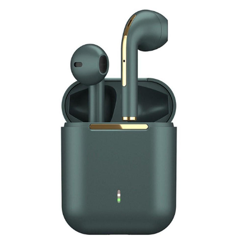 J18 TWS Bluetooth Earphone Stereo True Wireless Headset Earbuds Headphones & Audio Dark Green - DailySale