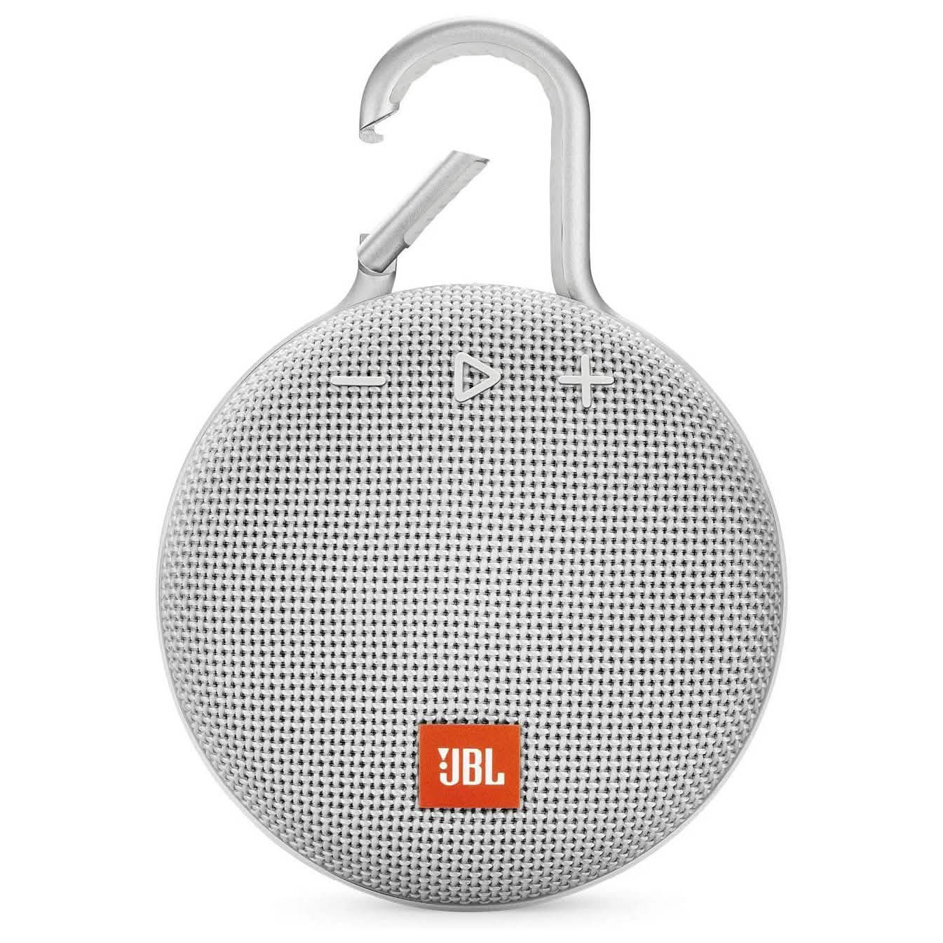 JBL Clip 3 Portable Waterproof Wireless Bluetooth Speaker - White Headphones & Speakers - DailySale