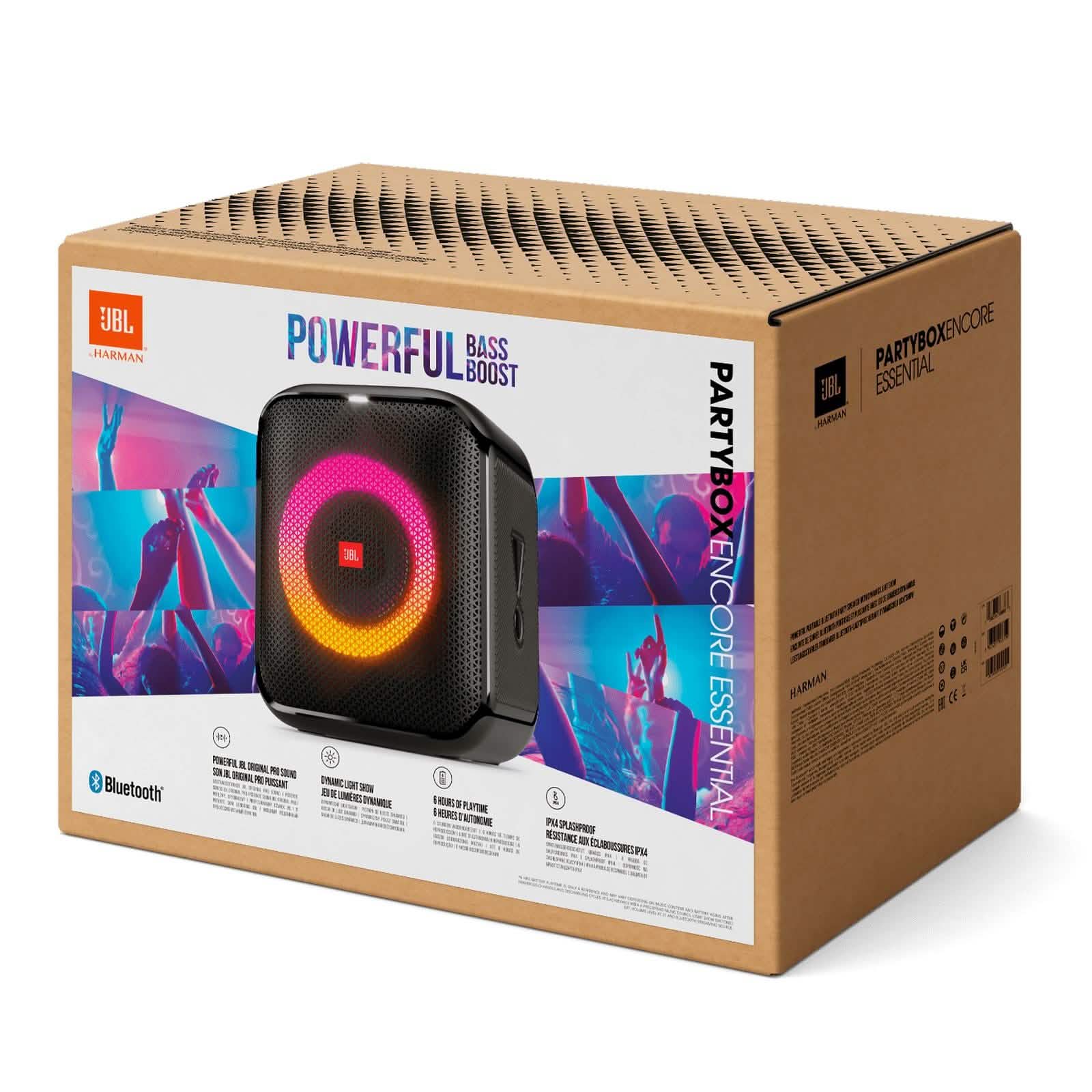 JBL Partybox Encore Essential 100W Sound Built-in Dynamic Light Show Splash Proof Speakers - DailySale
