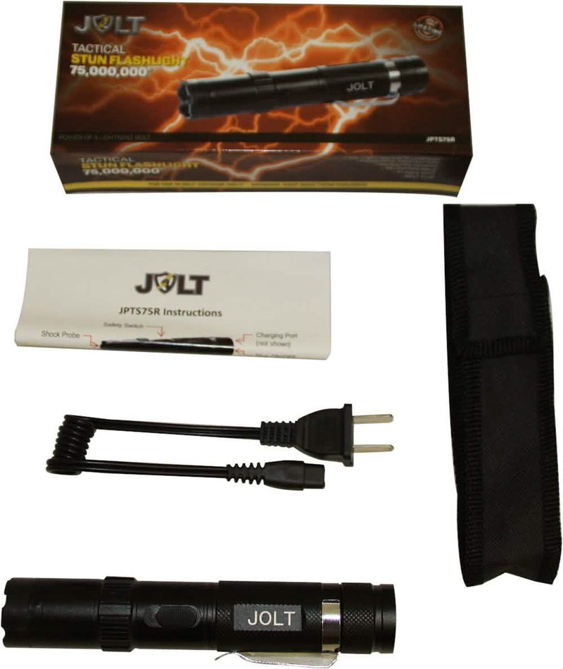 JOLT Police Tactical Stun Flashlight 75 Million Volt Sports & Outdoors - DailySale