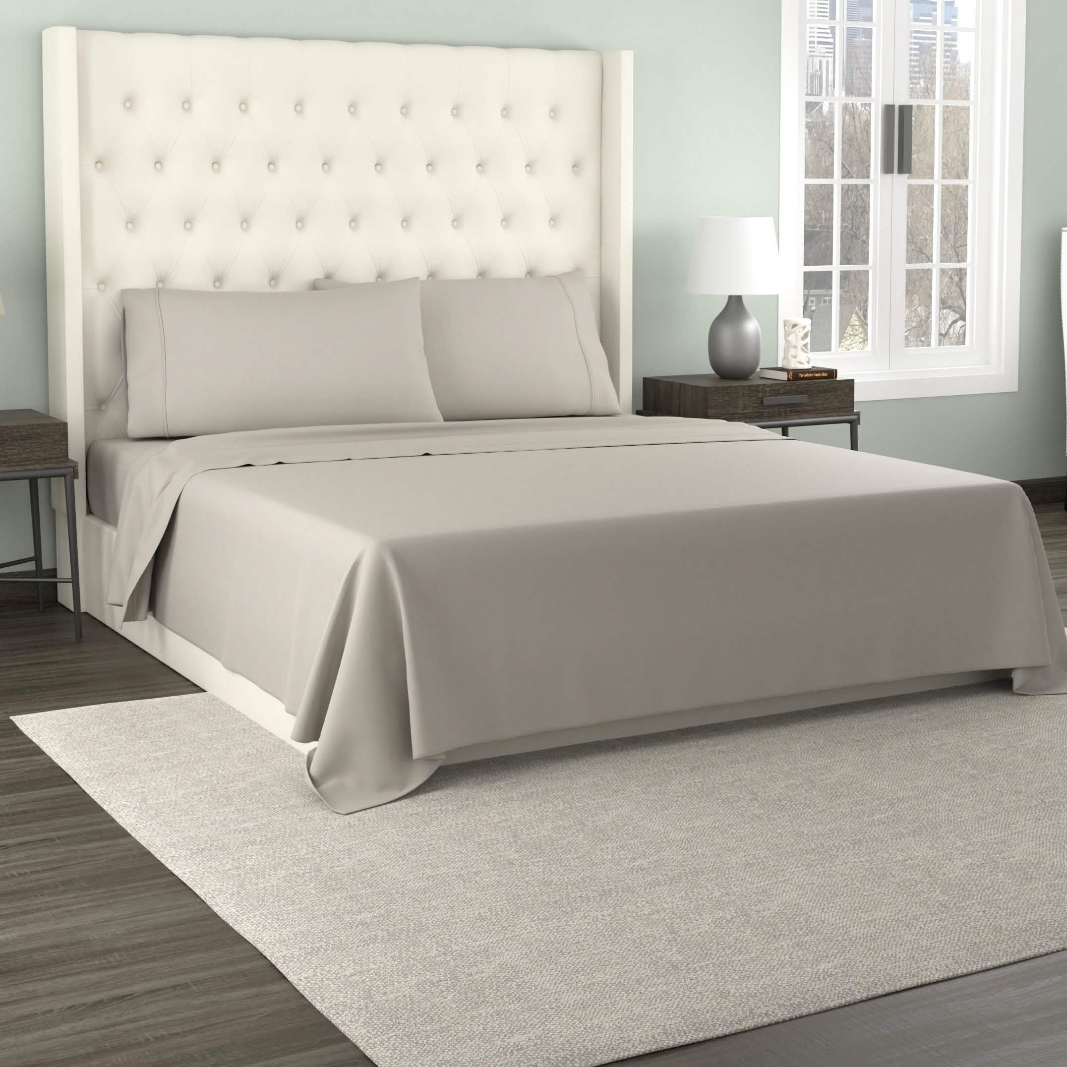 Kathy Ireland 300 Thread Count Organic Cotton Percale Sheet Sets Bedding Queen Linen - DailySale