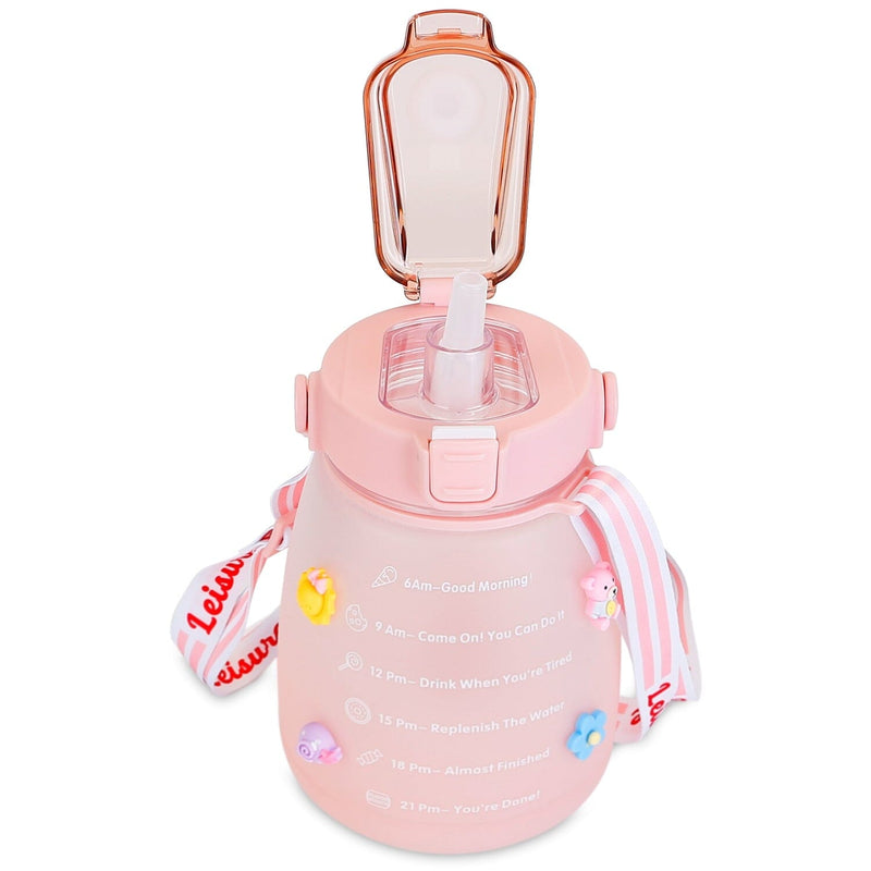 Kawaii Water Bottle with Straw Sports & Outdoors - DailySale
