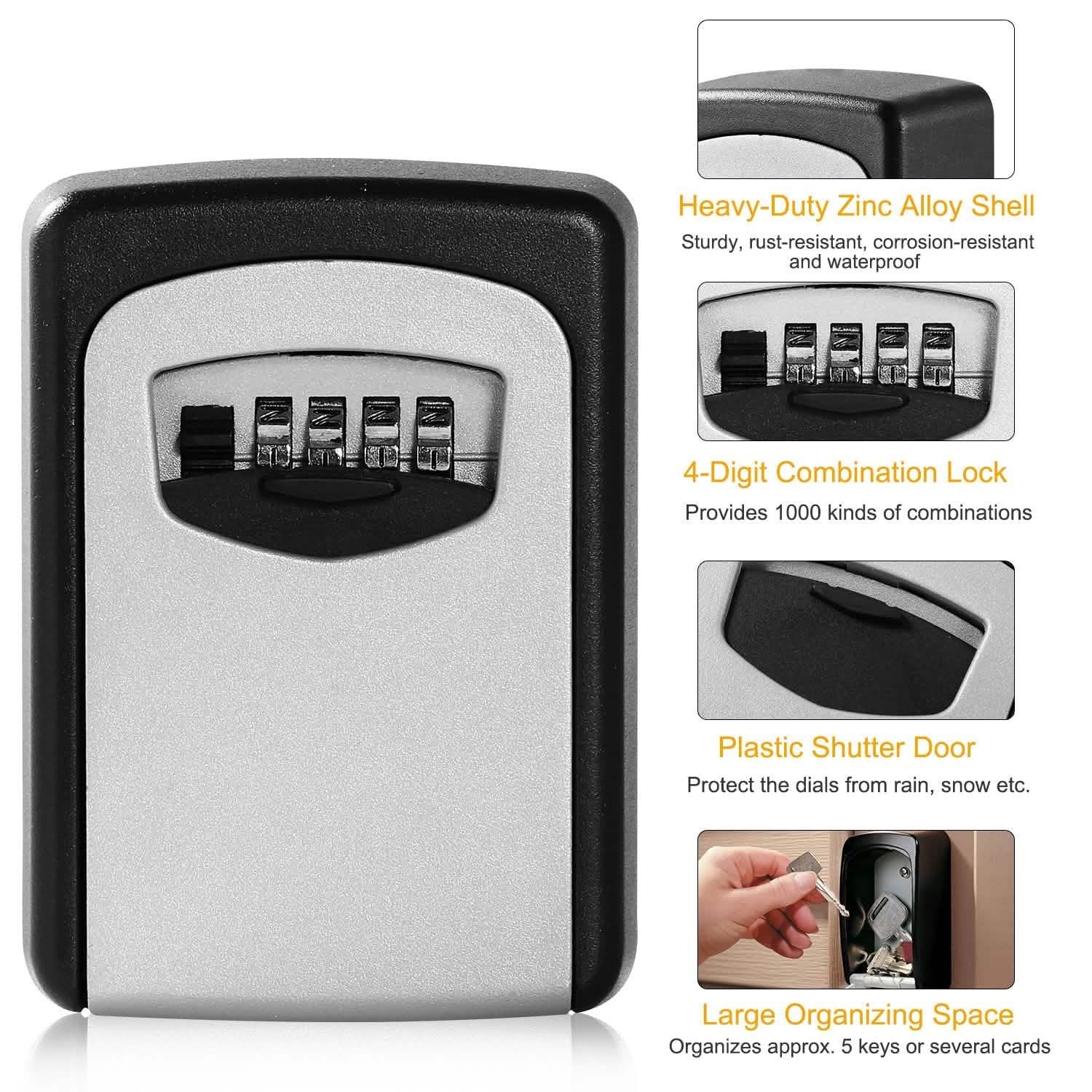 Keys Storage Lock Box with 4 Digits Combination Everything Else - DailySale