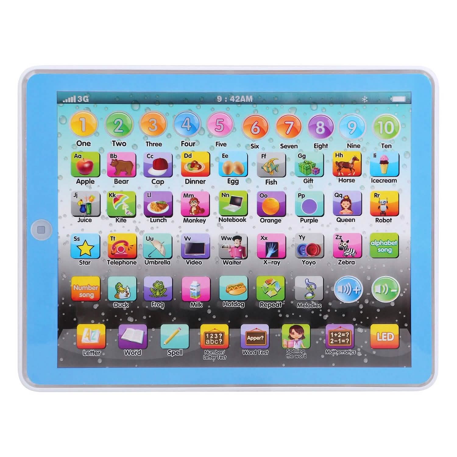 Kid Baby Toddler Educational Tablet Toy Toys & Games Blue - DailySale