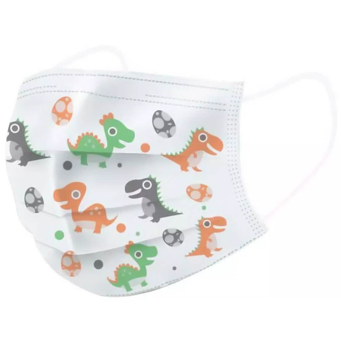 Kids 3-Ply Disposable Dinosaur Face Masks Face Masks & PPE - DailySale