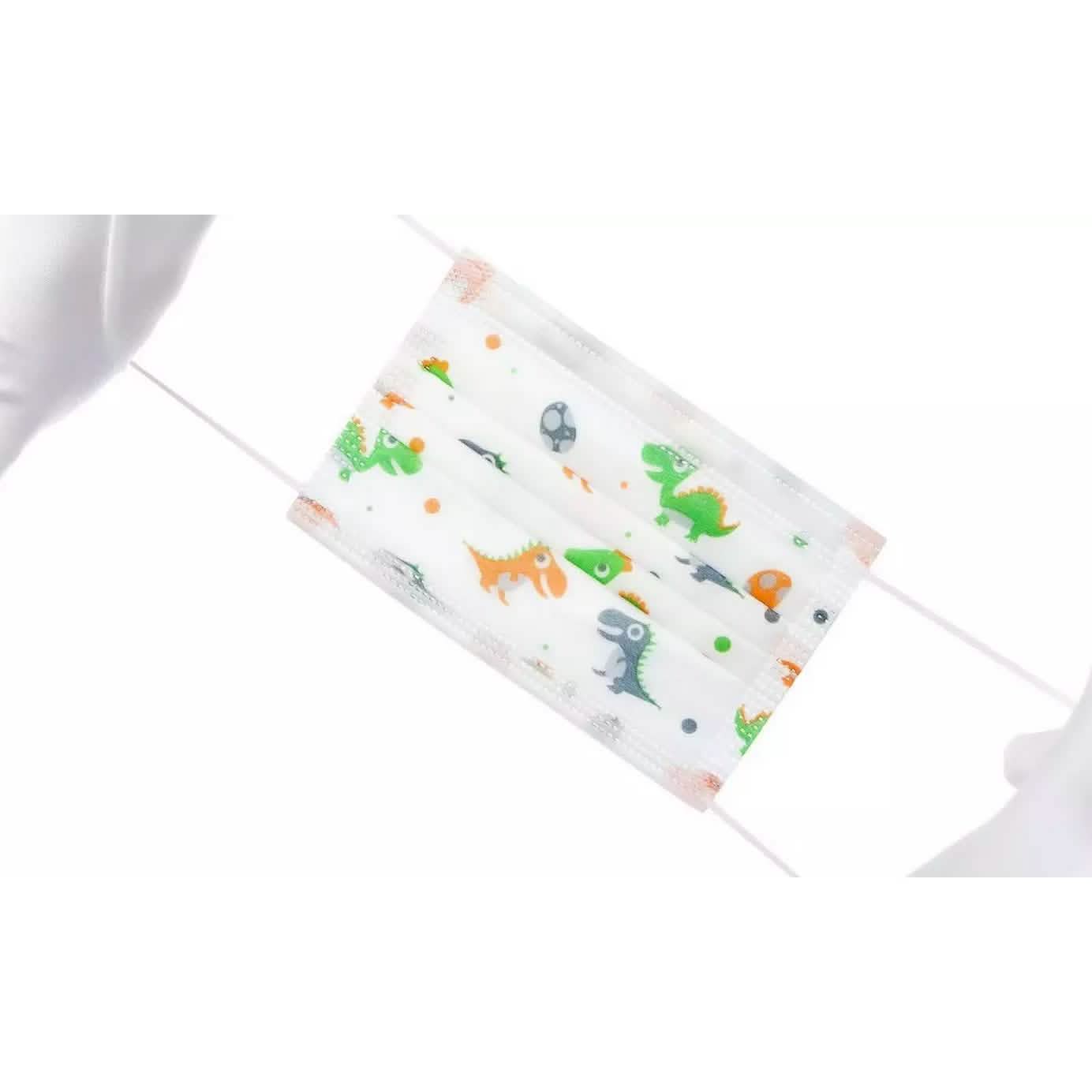 Kids 3-Ply Disposable Dinosaur Face Masks Face Masks & PPE - DailySale