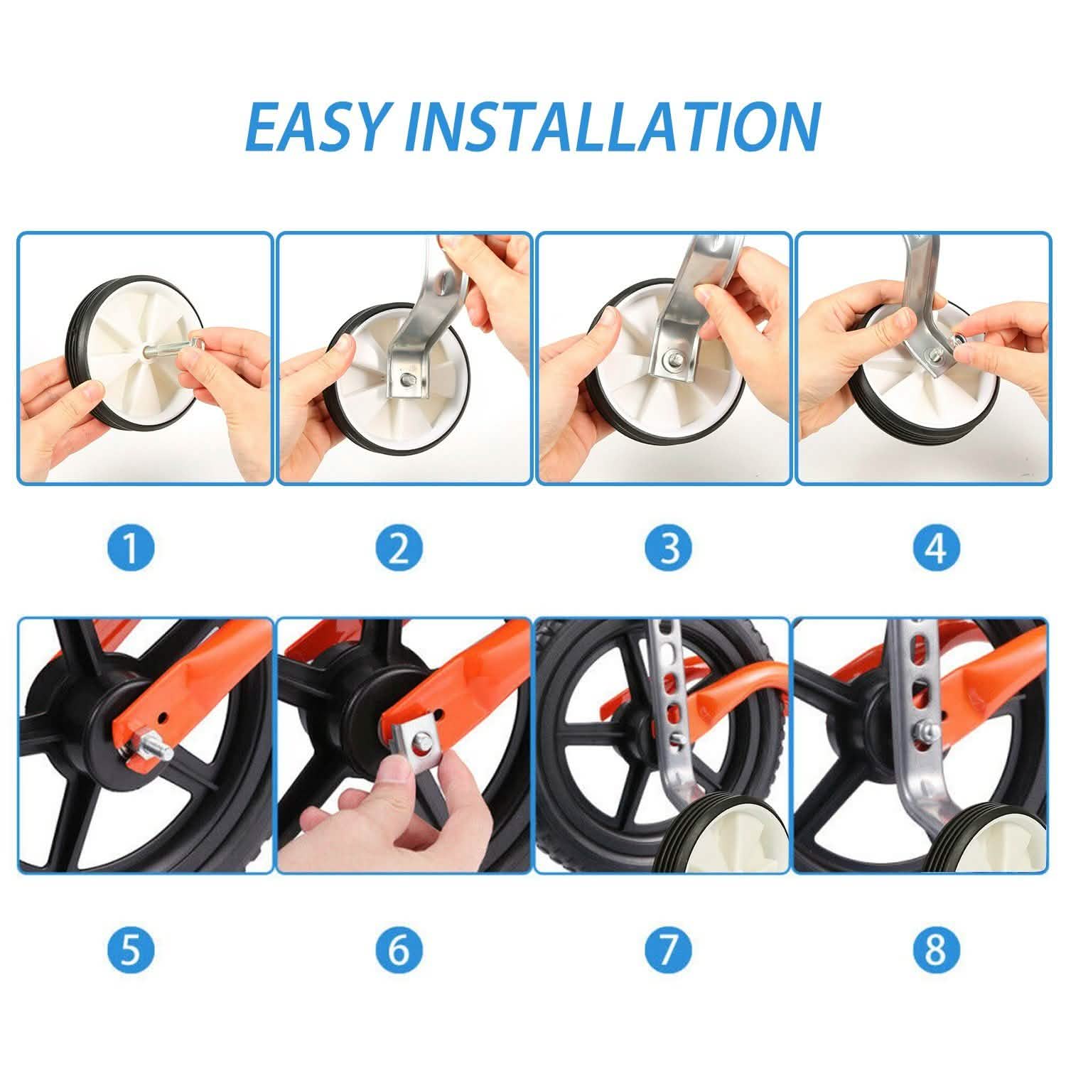 Kids Bicycle Training Wheels Adjustable for 12"-20" Bike Sports & Outdoors - DailySale