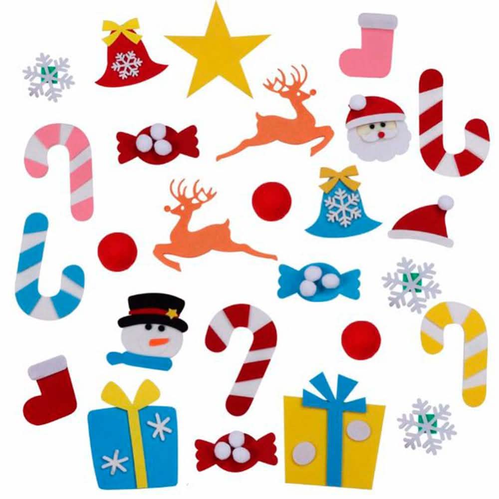 Kids Decorative DIY Felt Christmas Tree Lighting & Decor - DailySale