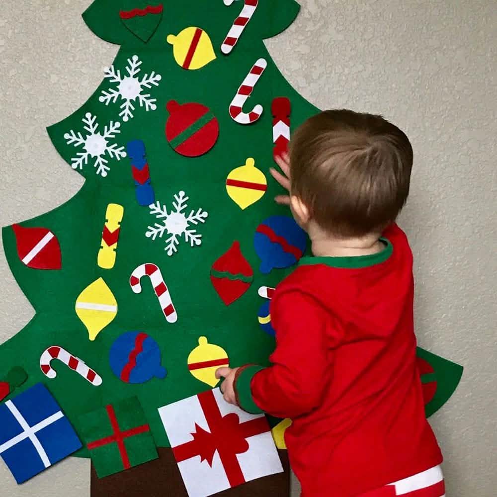 Kids Decorative DIY Felt Christmas Tree Lighting & Decor - DailySale