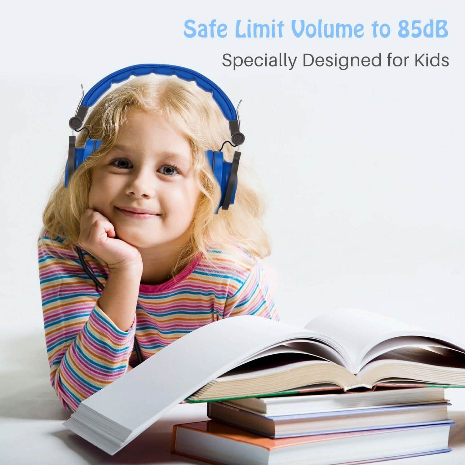 Kids Over Ear Wired Headsets with 85dB Volume Limit Headphones - DailySale