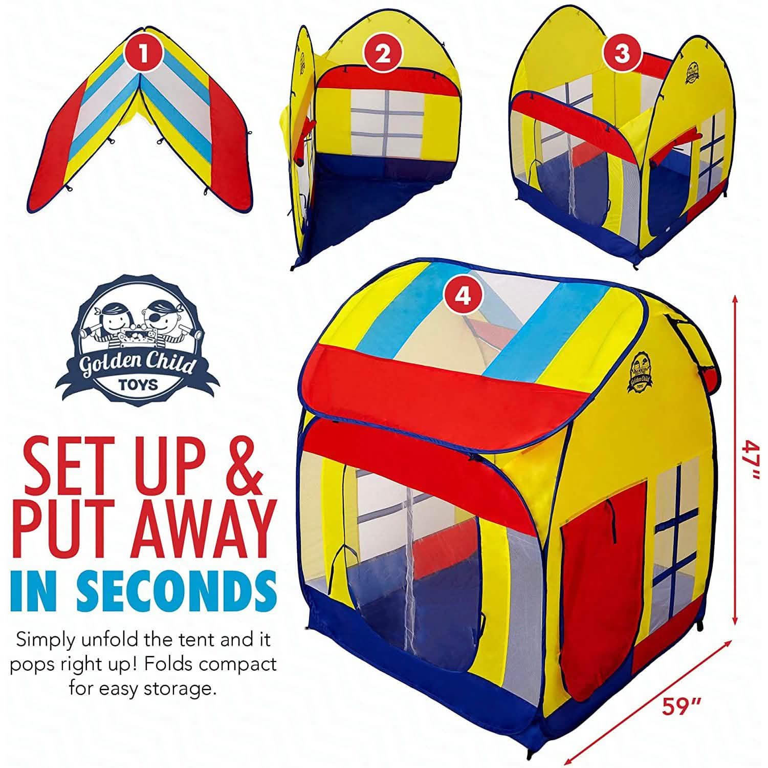 Kids Play Tent with Carrying Case Toys & Games - DailySale