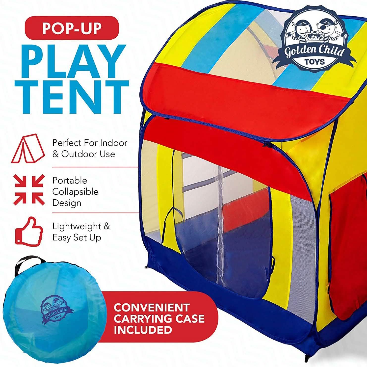 Kids Play Tent with Carrying Case Toys & Games - DailySale
